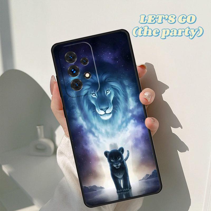 Lion Alpha Male Cub phone case For Samsung Galaxy A42 A31 A40 A51 A71 A32 A80 A91 A52 A72 A73 A20e A21S A50 A70 A11 A12 Cover