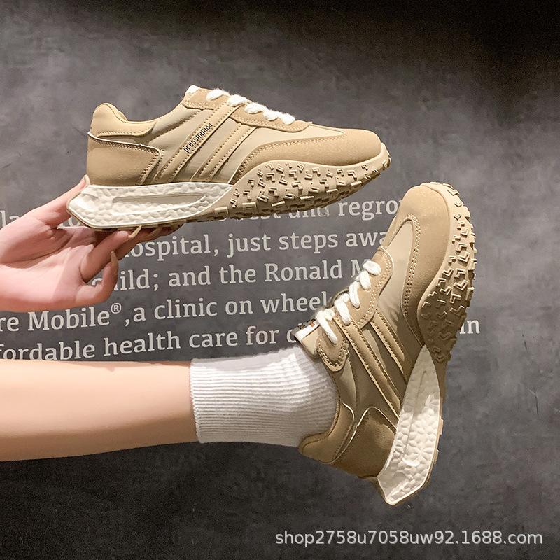 Retro small waist waffle Forrest Gump shoes women's 2025 spring new popular dad shoes lightweight sports training women's shoes