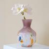 Pink Glass Vase Irregular Graffiti Gradient Flower Vase Hydroponics Terrarium Flower Vase Home Decoration Accessories