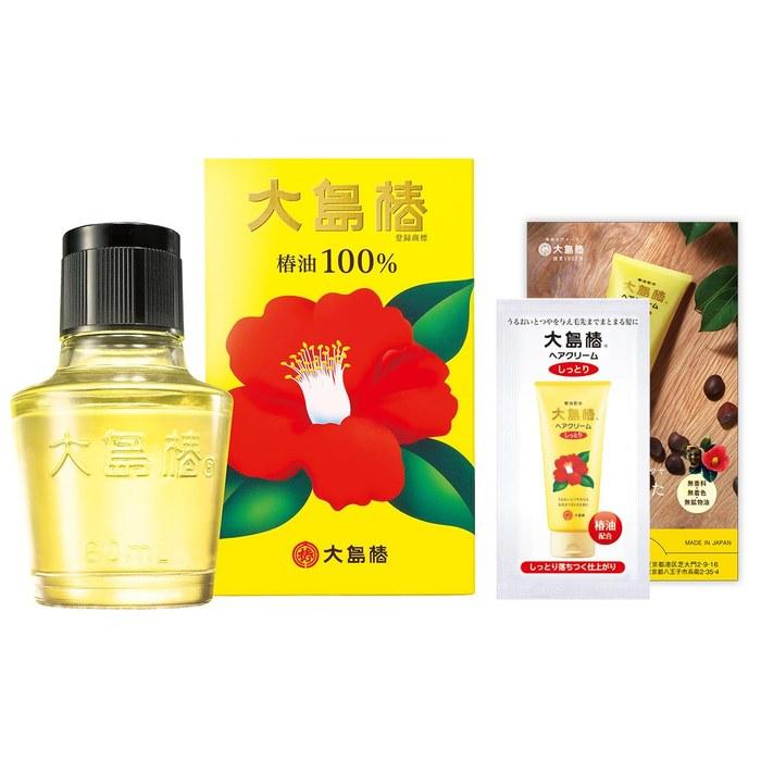 Oshima Tsubaki 60mL with Bonus – 100% Tsubaki Oil Hair Oil – Multi-Oil for Hair, Skin & Body – Non-Rinse Treatment – 60ml (x 1)
