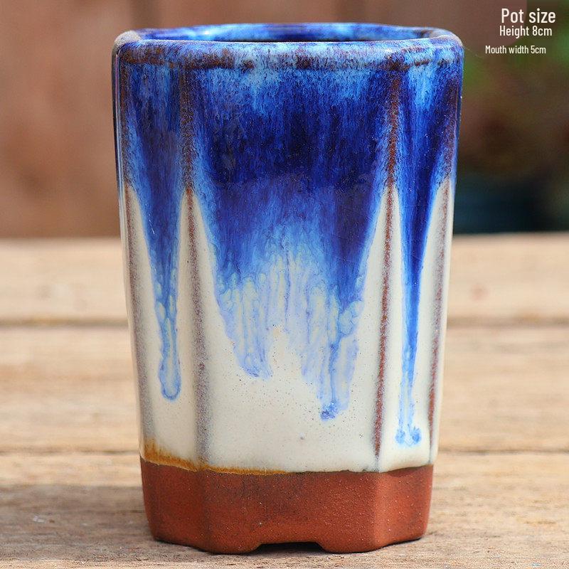 Ручная работа из Цзыша, грубая керамика, горшок для суккулентов на ножках Small-Zisha