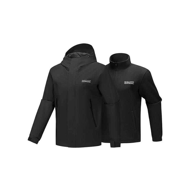 Skechers Three-In-One Professional Hooded Fleece Liner Waterproof Breathable Jacket Men Jackets P425M172-0018 2XL