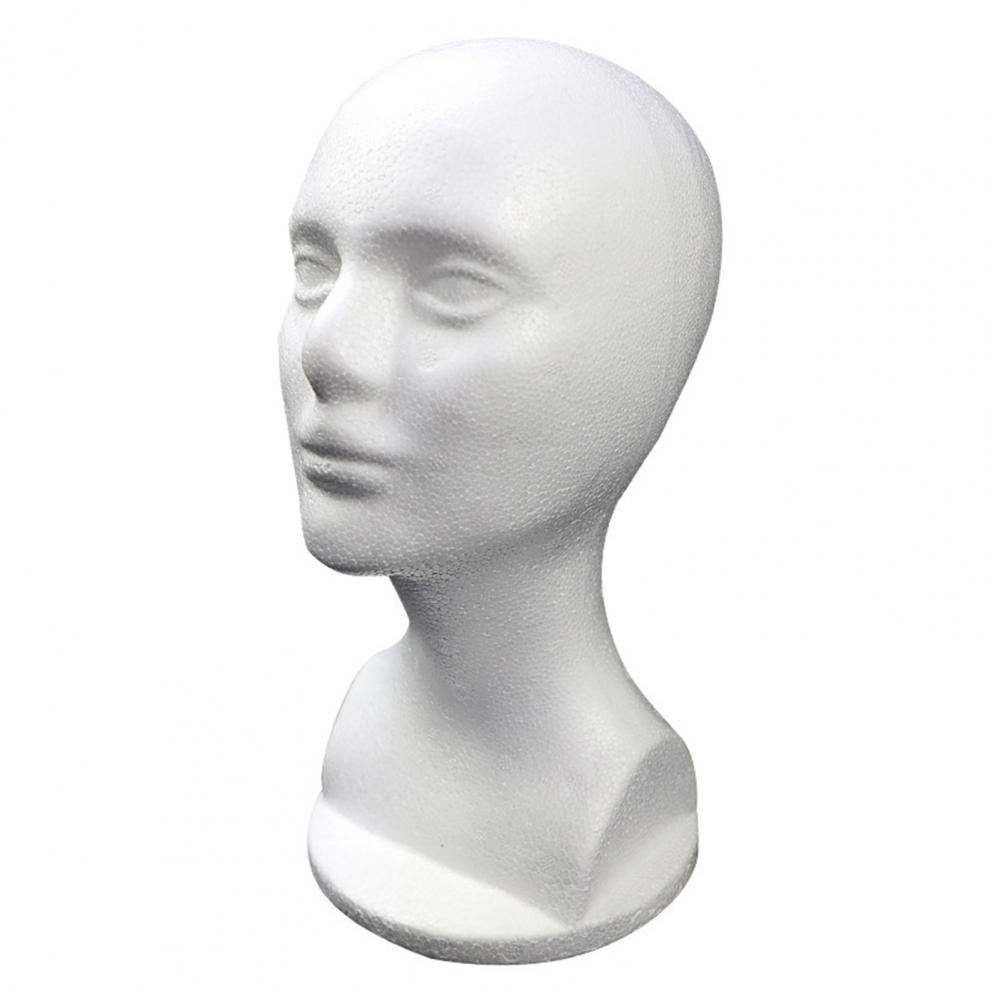 

Foam Mannequin Head Female Model Display Stand Wigs Hats Jewelry Glasses Holder Salon Shop Barber Foam Head белый