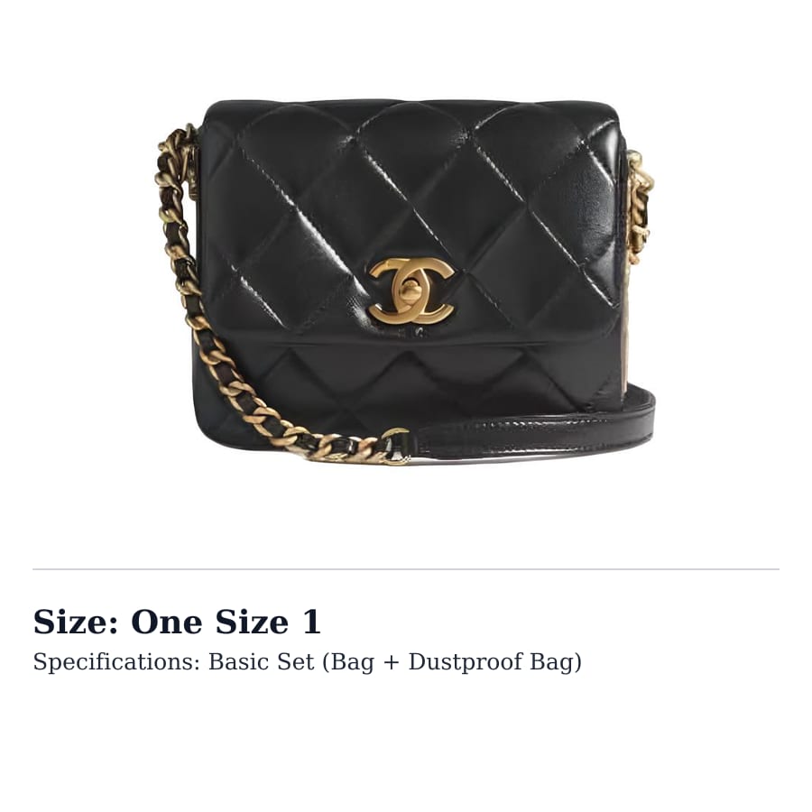 Chanel Sheepskin Crossbody Bags Mini Women's Black AS2733-B06356-94305