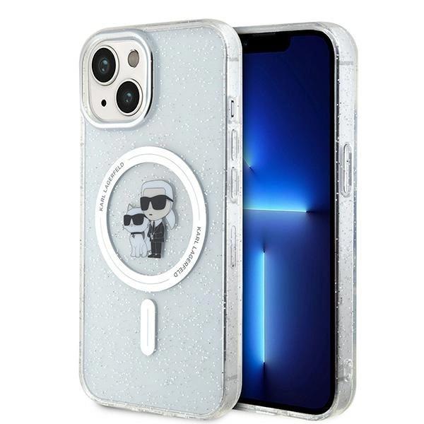 Karl Lagerfeld Klhmp15Mhgkcnot Iphone 15 Plus / 14 Plus 6.7 Transparent Hardcase Karl&Choupette Glitter Magsafe