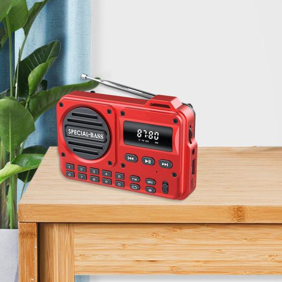 Tragbares Radio Bluetooth-kompatibler Lautsprecher Digitalanzeige Batteriebetriebenes AM/FM-Radio Drahtloser Handlautsprecher
