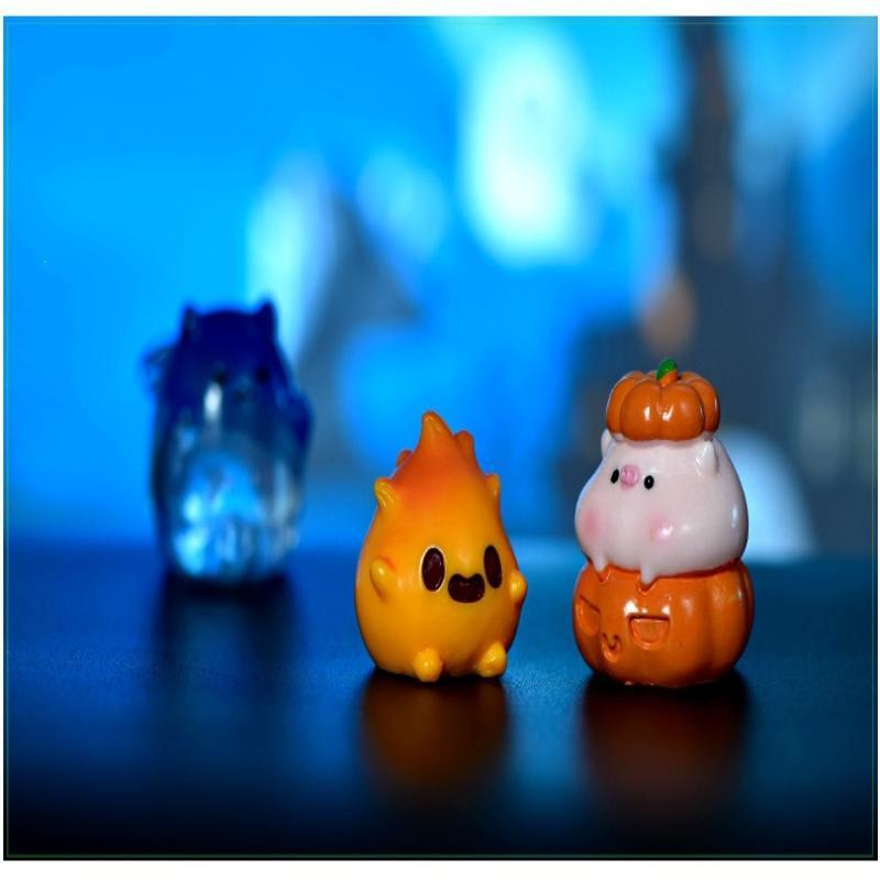 Mini Halloween Cute Resin Figurines Various Cartoon Designs Fine Workmanship For Desktop Party Micro Landscape Decor