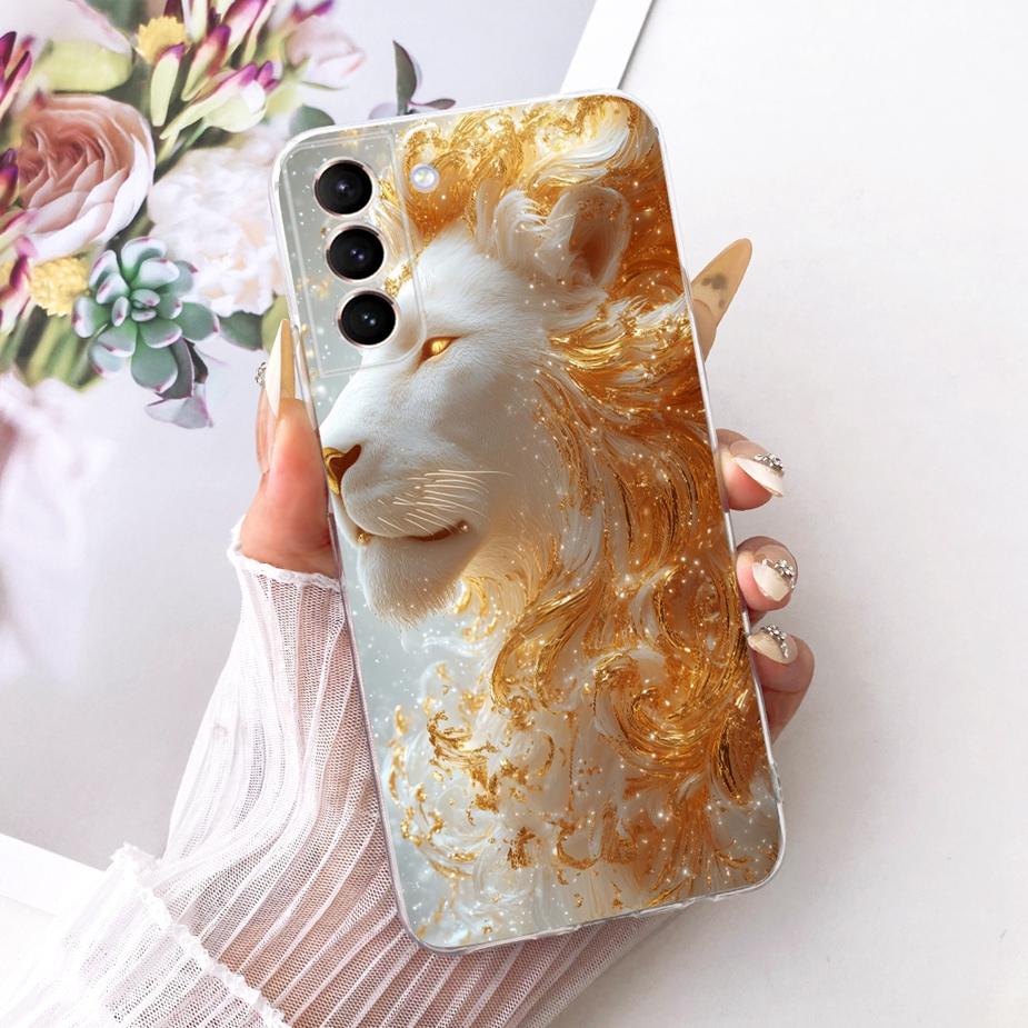 For Samsung Galaxy S21 Plus Case S21 FE Luxury Bow Flowers Painted Cover Soft Silicone Case For Samsung S21 Ultra S 21 S21+ Bags