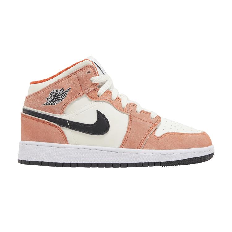 Air Jordan 1 Mid SE GS  Orange Suede  38