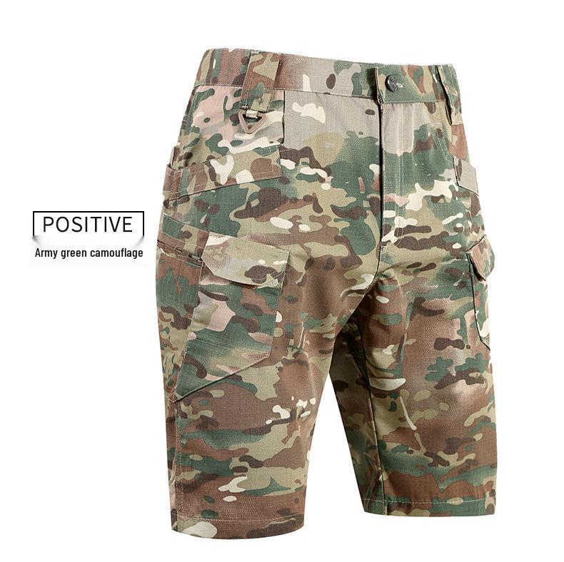 IX7 Tactical Waterproof Camouflage Plaid Work Shorts - Summer Training Uniform M
