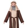 Kids Boys Arab Grandpa Middle Eastern Shepherd Elder Robe Dress Cloak Set Halloween Cosplay Costumes Kindergarten Performance Role Play Outfit