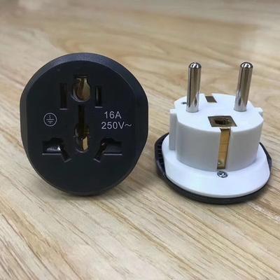 Soquete conversor universal eua para ue tomada de parede ac 16a 250v adaptador de viagem