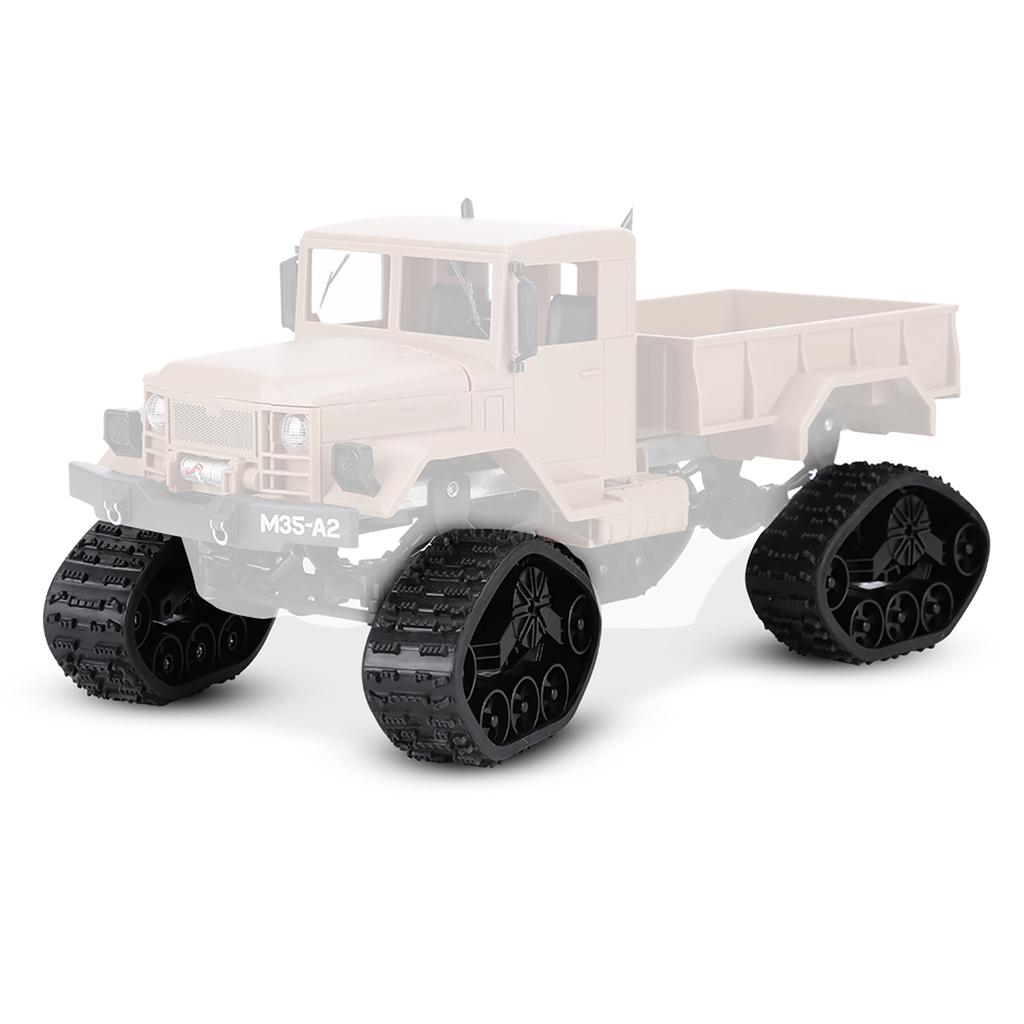 4pcs RC Car Tire Wheel Rubber Crawler Tyre for WPL 116 RC Military Truck