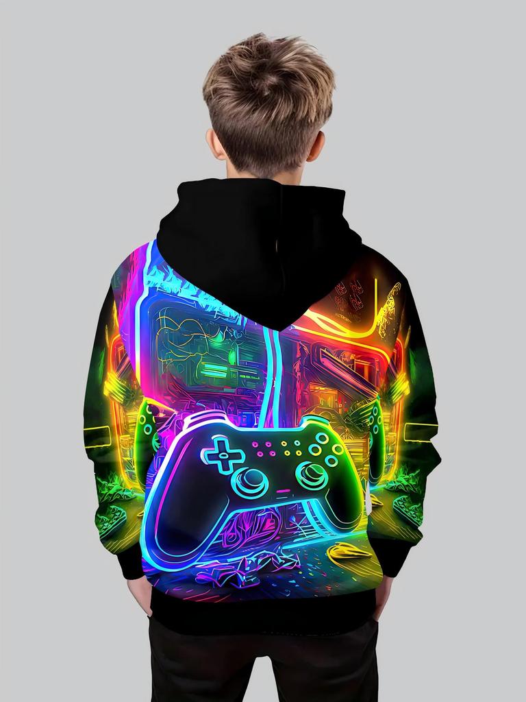 Children's clothing, boys' hoodies, long sleeved 3D printed spring and autumn casual outdoor fashion tops