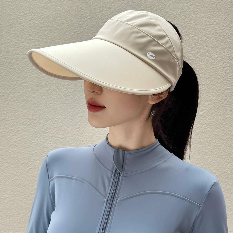 

Summer sunscreen hat women s large brim sun hat can be stored folding ice silk fashion versatile sun hat new hat бежевый
