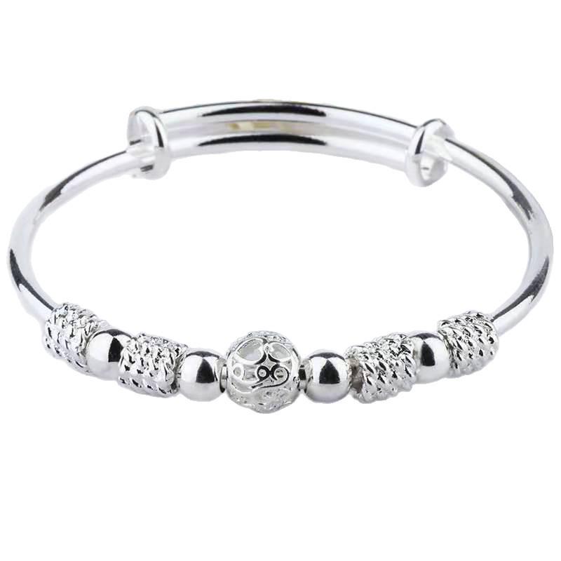 Nine-Turn 925 Sterling Silver-Plated Copper Luck Bead Bracelet for Women - Exquisite Jewelry