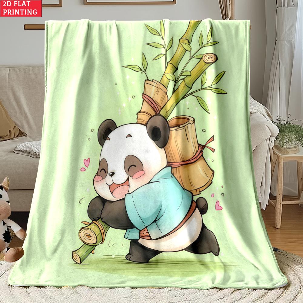 

Anime Panda thin Flannel Blanket for Bedrooms,Living Rooms,Sofas Blankets,Lunch Breaks,Picnics,blankets fluffy blanket 130x150cm