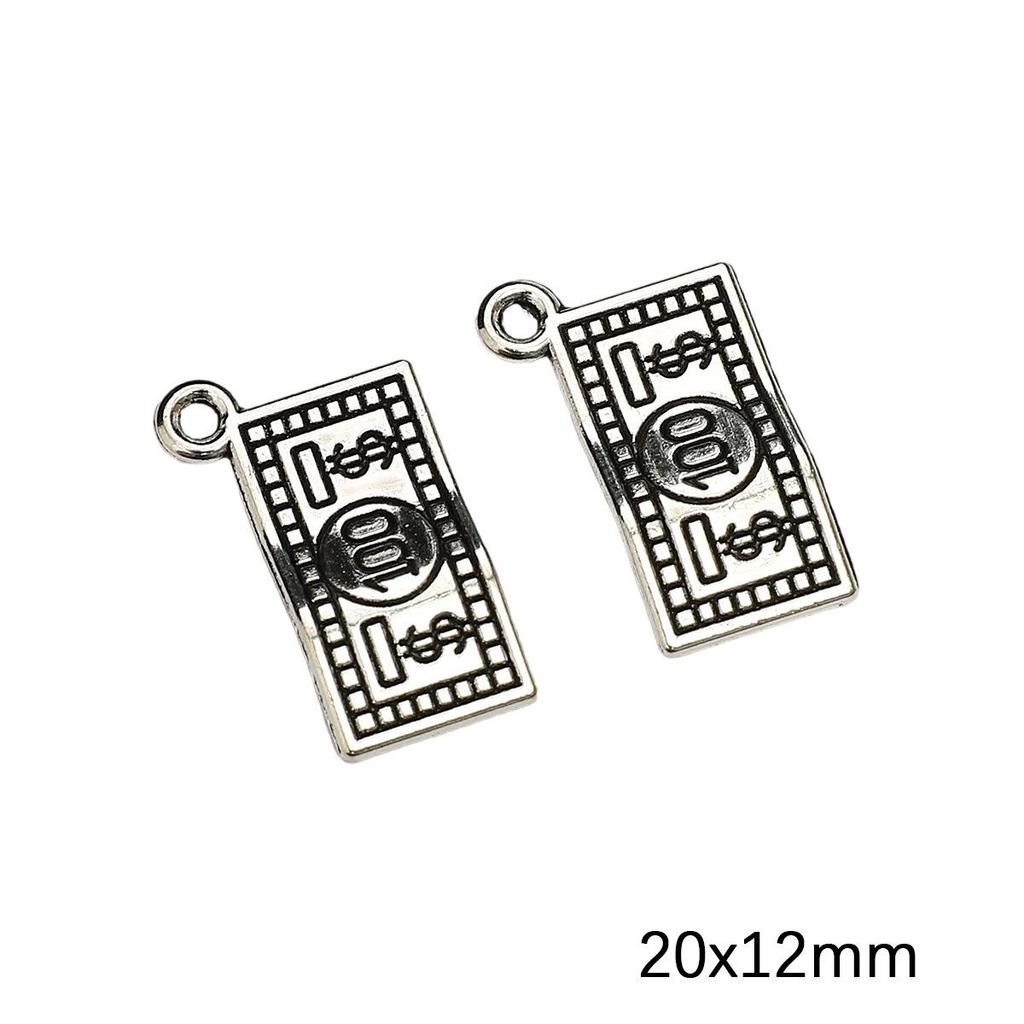 Antique Silver Moon Pentagram Pendant for DIY Jewelry Making