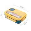 Student Lunch Box Double-layer Portable Compartment with Lids Leak-Proof Microwave Food Storage Carrying Handle Bento Boxes