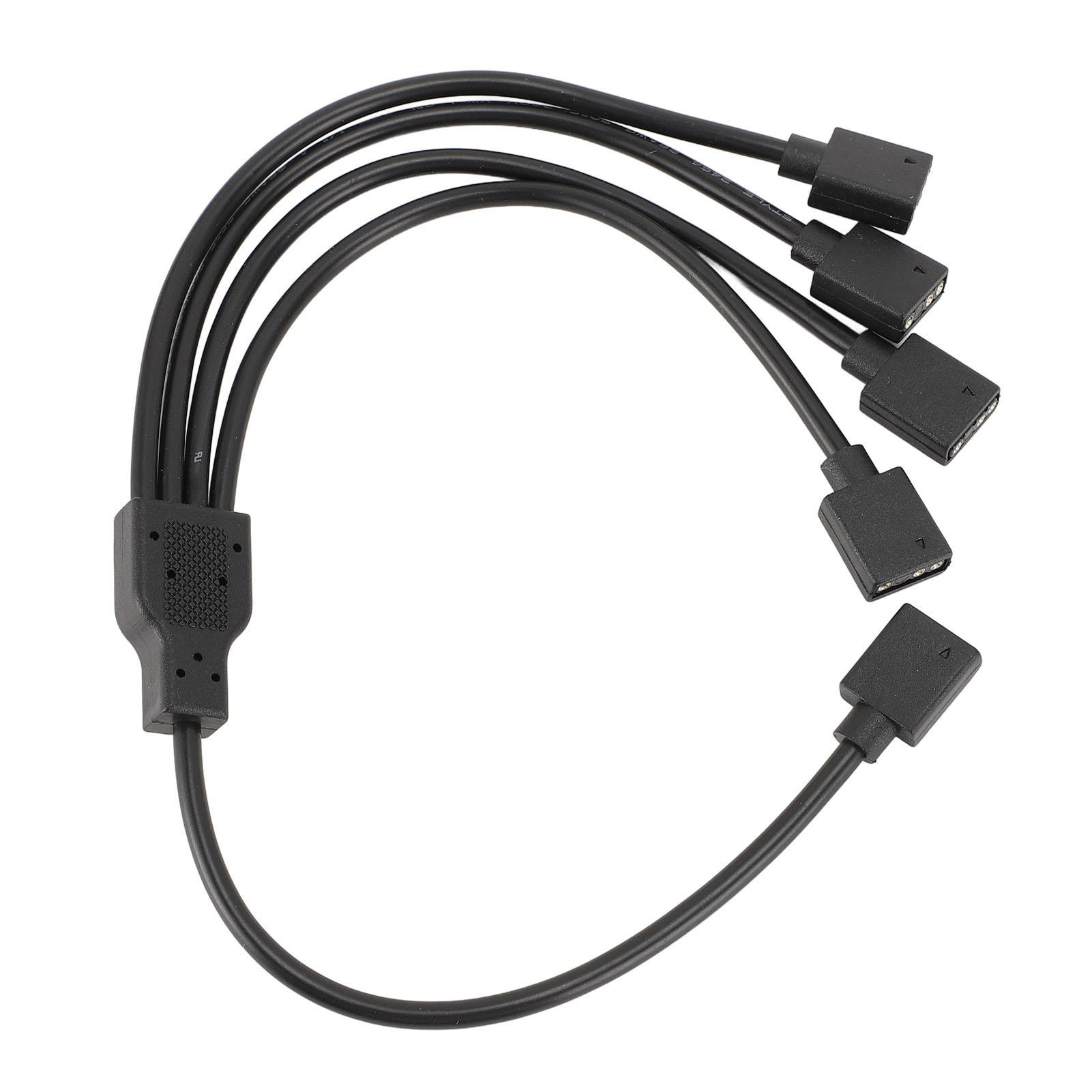 

Разветвитель ARGB 1 на 4, female-female, 5V 3-pin, RGB-разветвитель, удлинительный кабель для корпуса компьютера, кулера процессора и 5V ARGB-вентиляторов