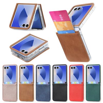 PU Leather Wallet Bag Phone Case for Samsung Galaxy Z Flip7 5G Flip 7 6 Flip6 Flip4 Flip 5 4 3 2 Flip3 Flip2 Flip5 Card Holder