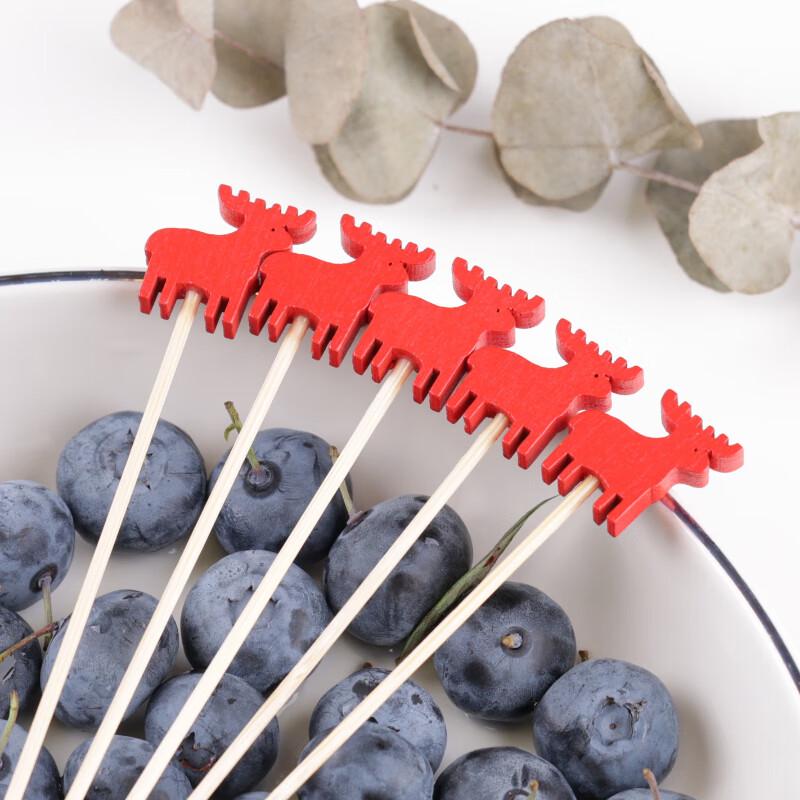 ZISIZ Creative Disposable Bamboo Fruit Picks