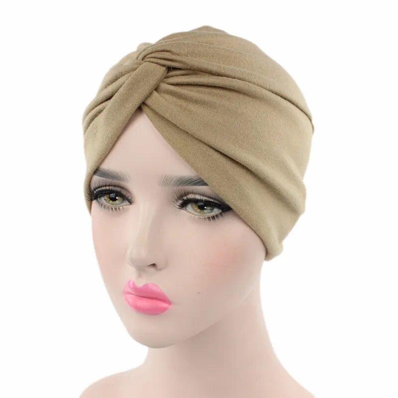 Fashion Women Cross Twist Turban Caps