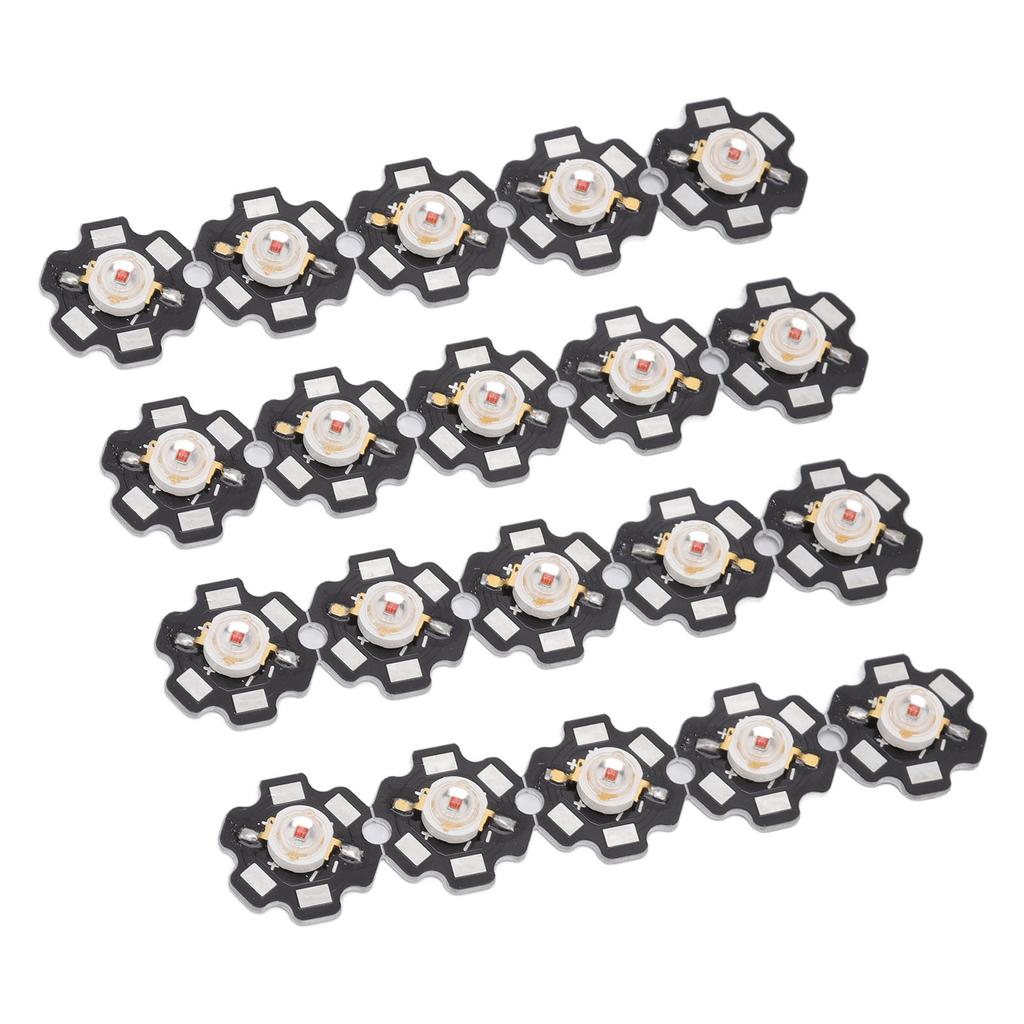 20pcs LED Chips Aluminum LED Lamp Beads Yellow Light Chips with Aluminum Substrate for DIY Lighting Fixtures