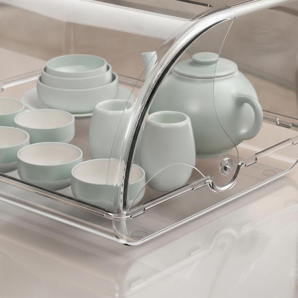 PET Plastic Tea Storage Organizer Space-Saving for Kitchen Counter, Cabinet