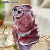 Phone Case: 2D Flat, Fits iPhone 12/13/14/15/16/17/18 Pro, Phone Accessory, Silver Glitter Rose, Perfect Christmas or Halloween Gift