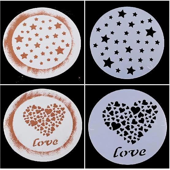 Plastic Cake Stencils for Decorating-Reble, Easy to Clean, Multi-Design Baking Stencils for Buttercream, Sprinkle & Birthday Cakes-Professional Cake