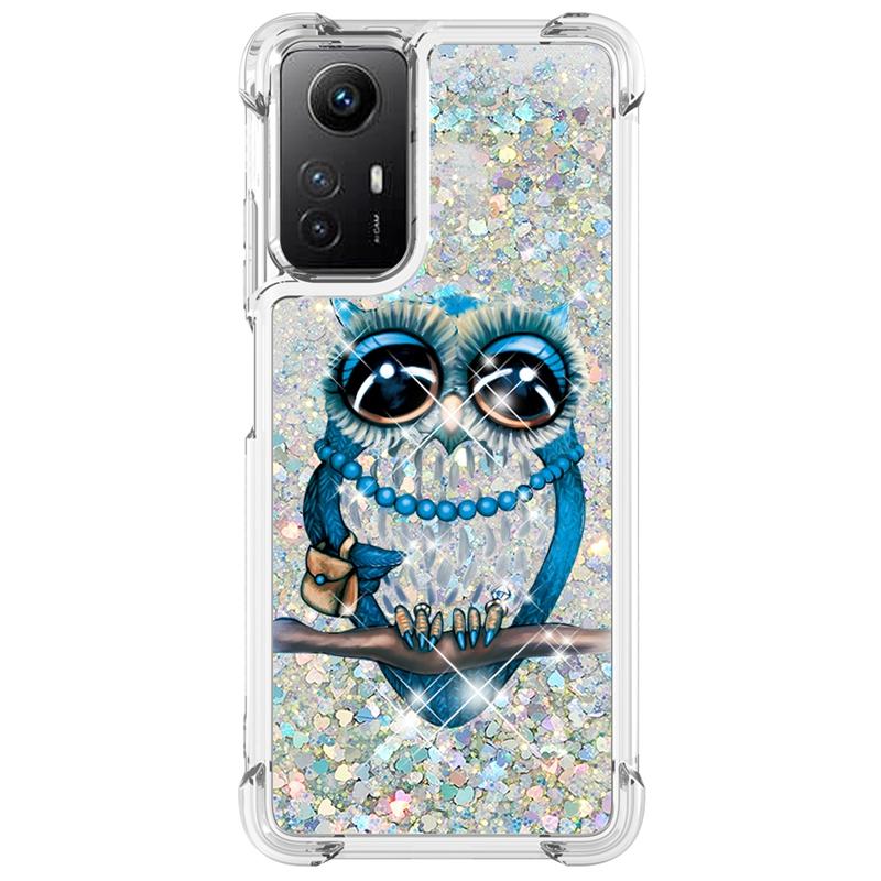 Note 12S Case For Xiaomi Redmi Note 12S Cover Printed Glitter Quicksand Liquid Cover for Xiomi Redmi Note12S Phone Case Fundas