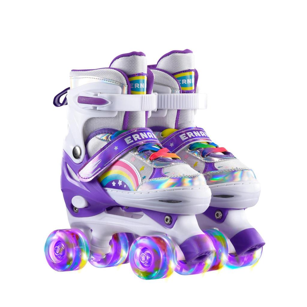 Children's Double Row Beginner Roller Skates Set for Boys and Girls
