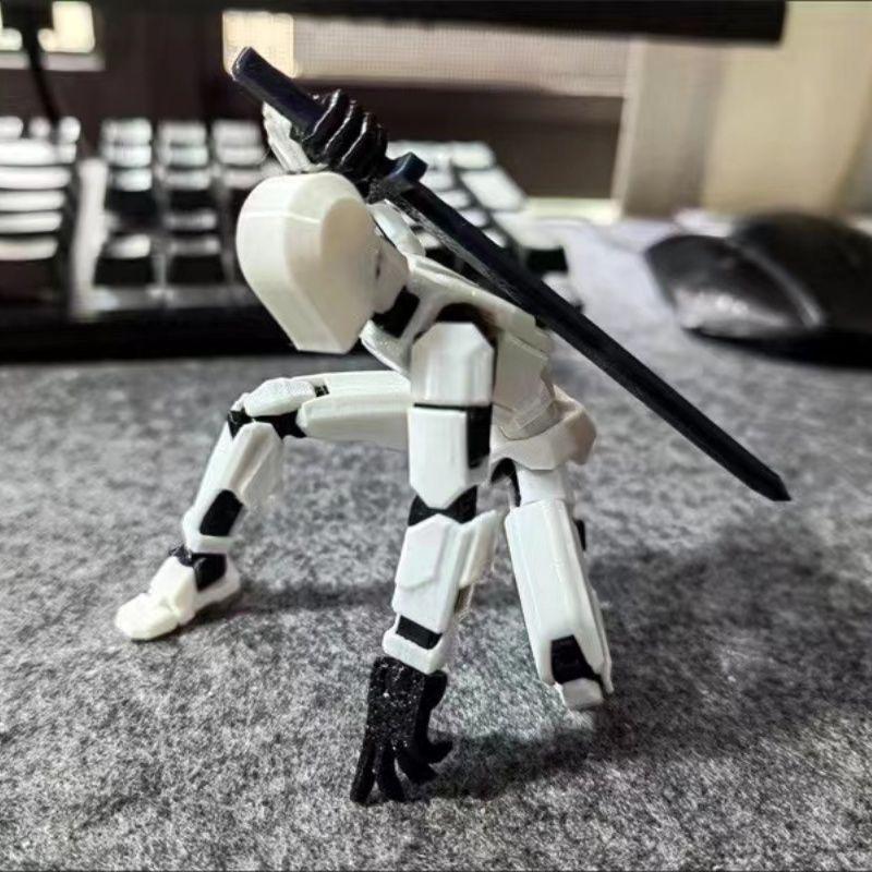 1/4/6PCS Assembled Titan T13 Action Figures Robot Set Toy for Kid 3D Printed Multi Movable Joints Lucky Doll Decora Adult Gift