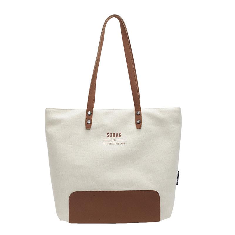 

Оригинальный дизайн простой высококлассный холщовый тоут для поездок на работу литературный и повседневный универсальный студенческий портативный наплечный мешок 38*31*13