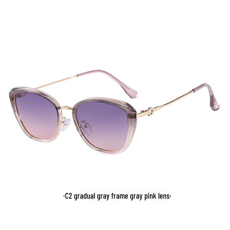2026 Women's Trendy High-End Cat Eye Polarized Sunglasses - Slimming Effect & UV Protection