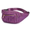 Women's fashionable waist bag, multifunctional outdoor waist bag with multiple zipper compartments and adjustable shoulder strap