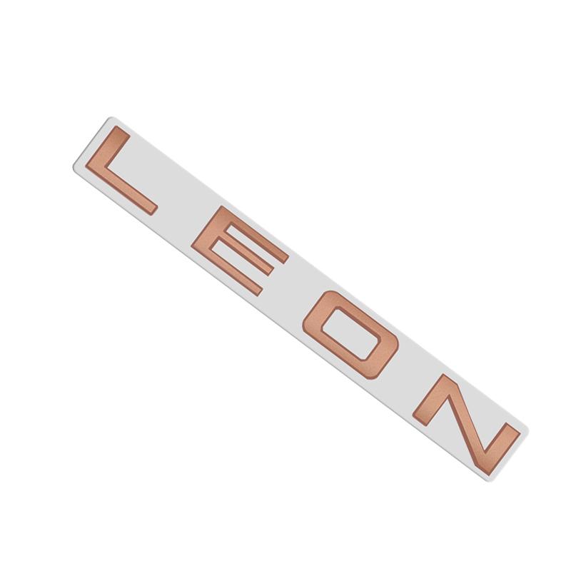 gycsn9 Metal Emblem Car Sticker Letter Badge Decal Body Trunk Decor for LEON IBIZA Accessories Copper Color Styling
