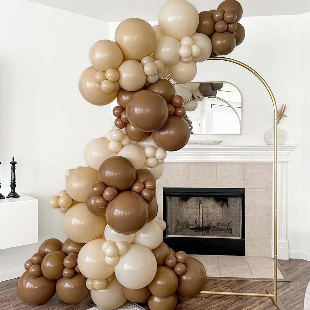 Khaki Balloons Arch Nude White Ballon Garland Kit Brown Theme Birthday Party Baby Shower Gender Reveal Wedding Decoration Globos