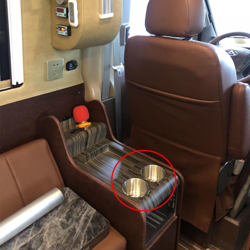 Edelstahl Einbau-Becherhalter Tisch Getränkehalter für Wohnmobil Auto LKW Camper