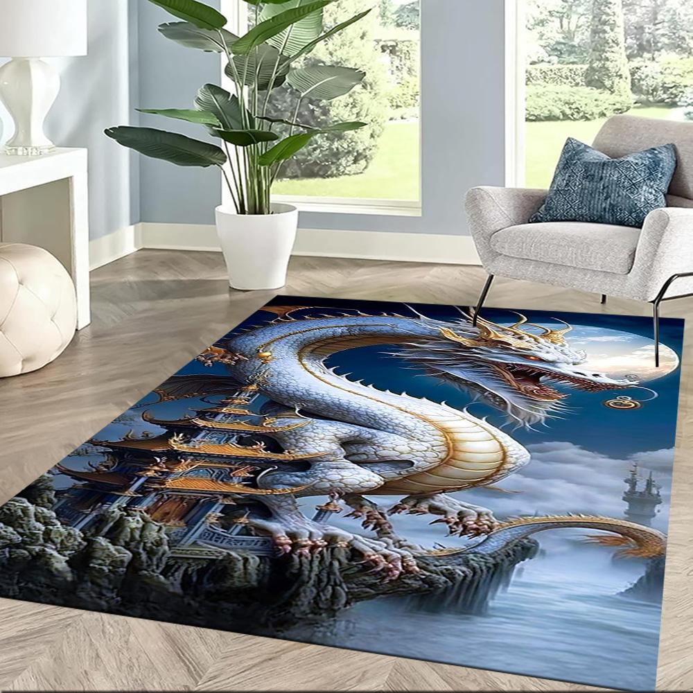 Chinese Dragon Fantasy Floor Mats for Living Room, Bedroom and Room Decoration Are Suitable for Gifts.