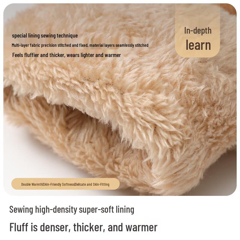 JIUMU Women's Winter Plush Touchscreen Gloves