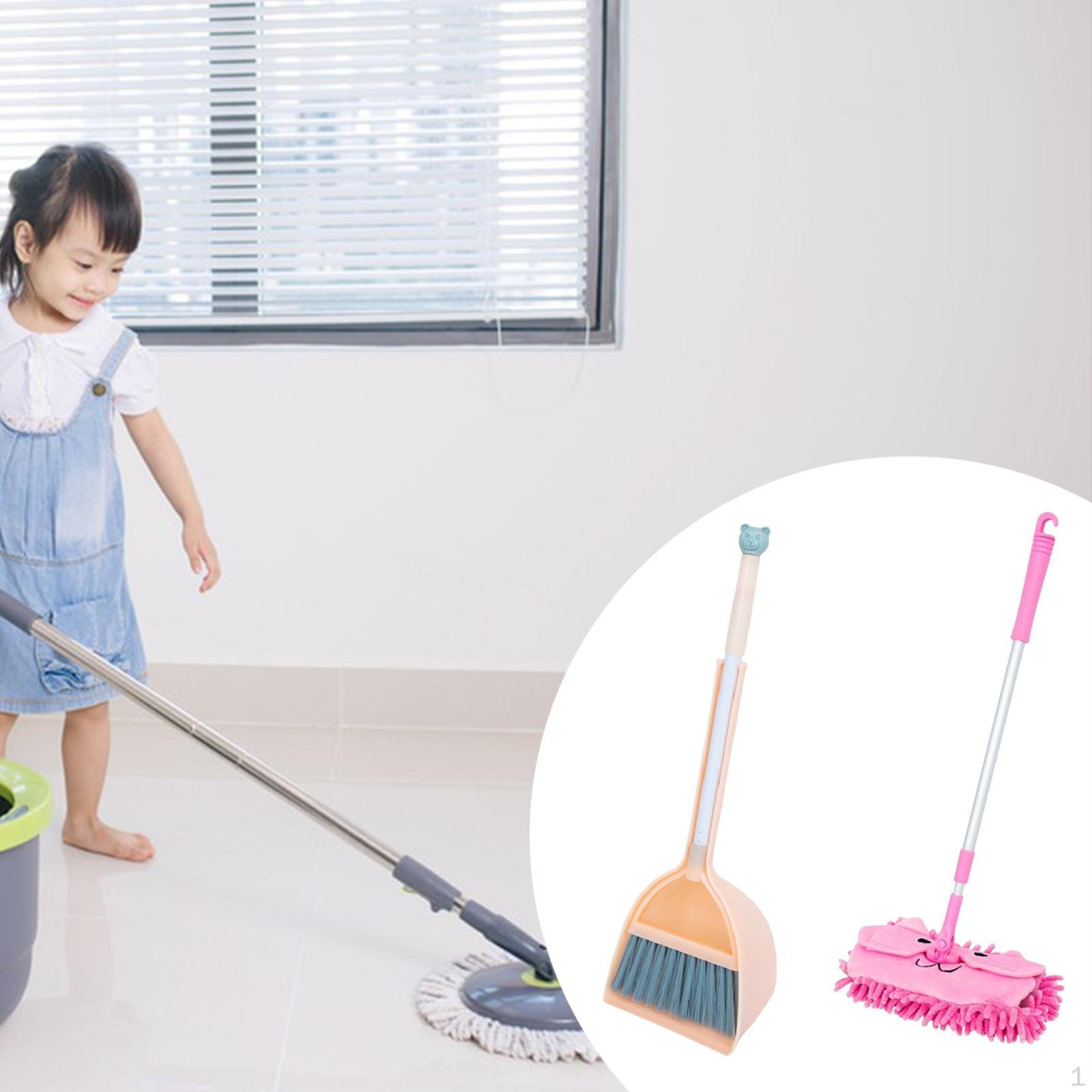 

Children s Cleaning Tools Set with Cartoon Broom And Dustpan for Early Learning orange Broom