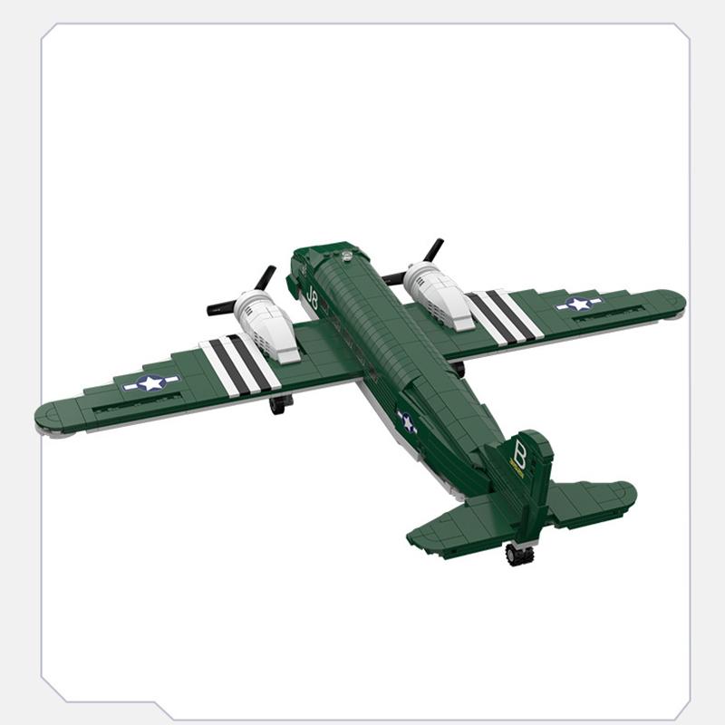Ovly Douglas C-47 Transport Aircraft Model Building Block Fighter Toy Compatible with Bricks Children's Birthday Gift
