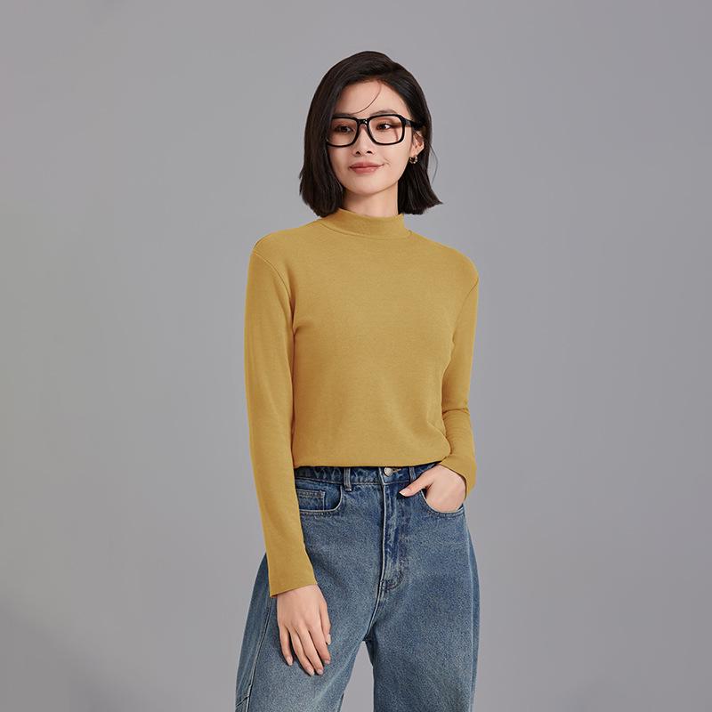 

Женская немецкая бархатная рубашка с полувысоким воротником: Теплые длинные рукава, сохраняют тепло, идеально подходят для осеннего многослойного ношения, мягкая внутренняя часть. Small