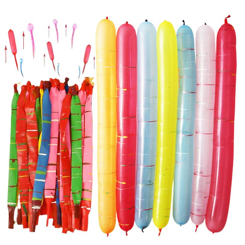 10/20pcs Rocket Balloon Flying Squeaking Mixed Color Outdoor Activities Games Latex Balloon Festive Wedding Party Decoration TMZ