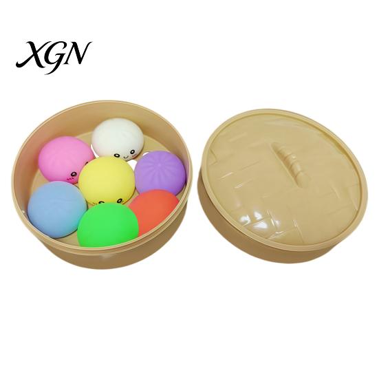 Pinch Stress Reliever Relief Toys Steamed Bun And Steamer Set Decompression TPR Material Toy Soft Durable Anxiety for Adults