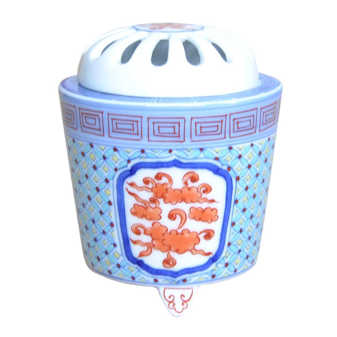 

Nabeshima incense burner wooden [Arita ware] cloisonné (in box)