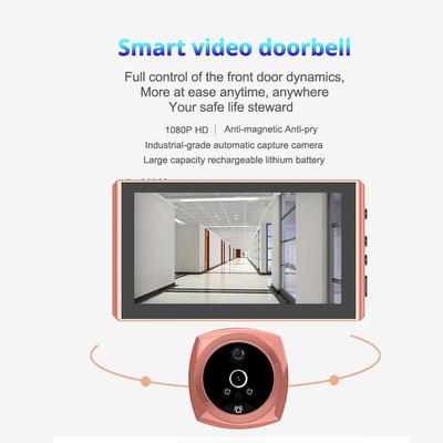 4.3 İnç Gözetleme Deliği Görüntülü Kapı Zili 160° Derece Geniş Açı PIR Akıllı Ev Kapı Zili Kamerası
