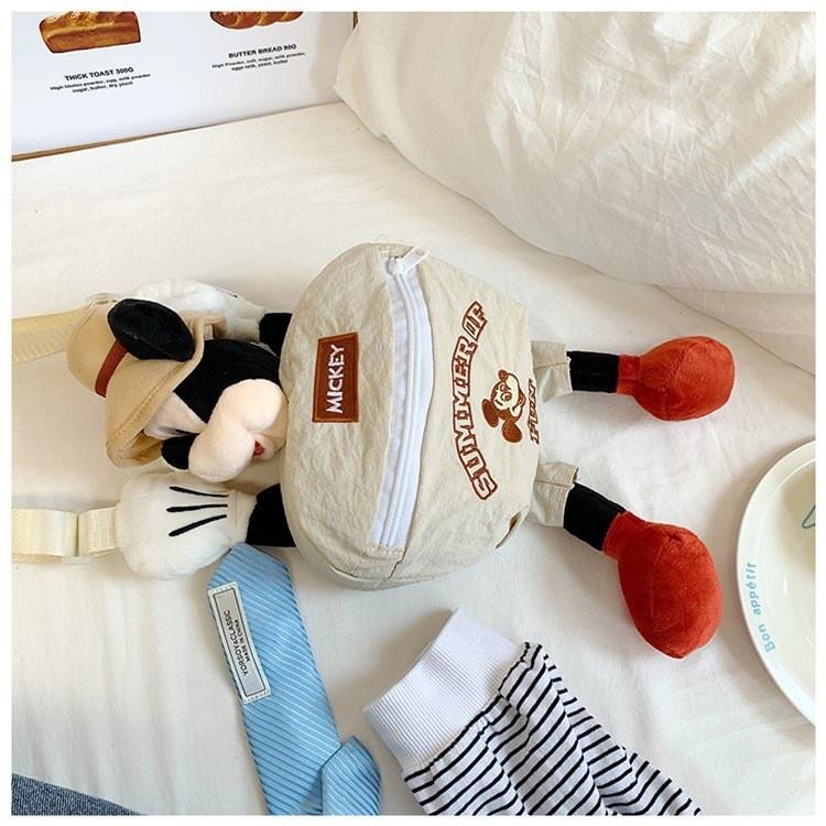 Cute Cartoon Mouse Nylon Shoulder Bag Crossbody Bag For Kids And Teens